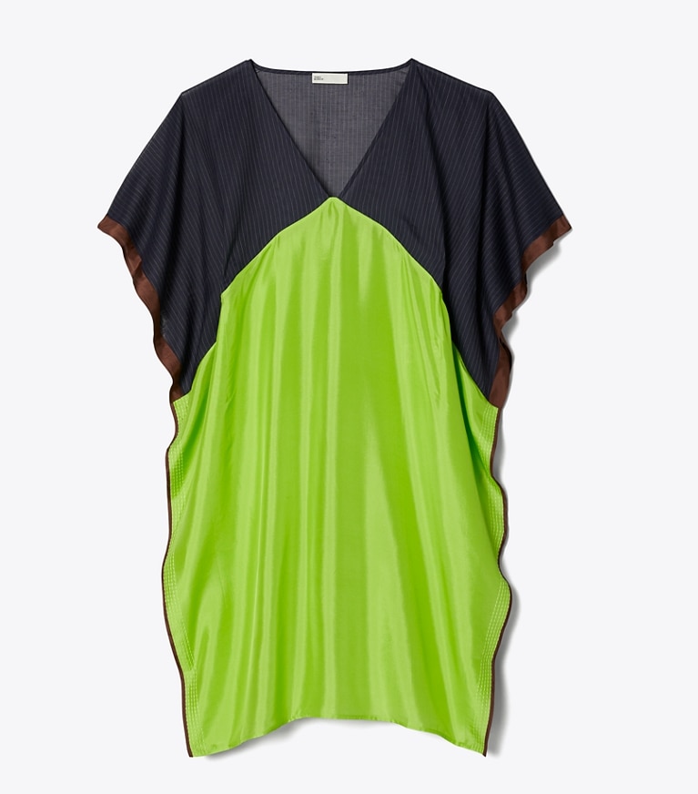 Tory Burch designer copricostume Caftano in seta in Navy front