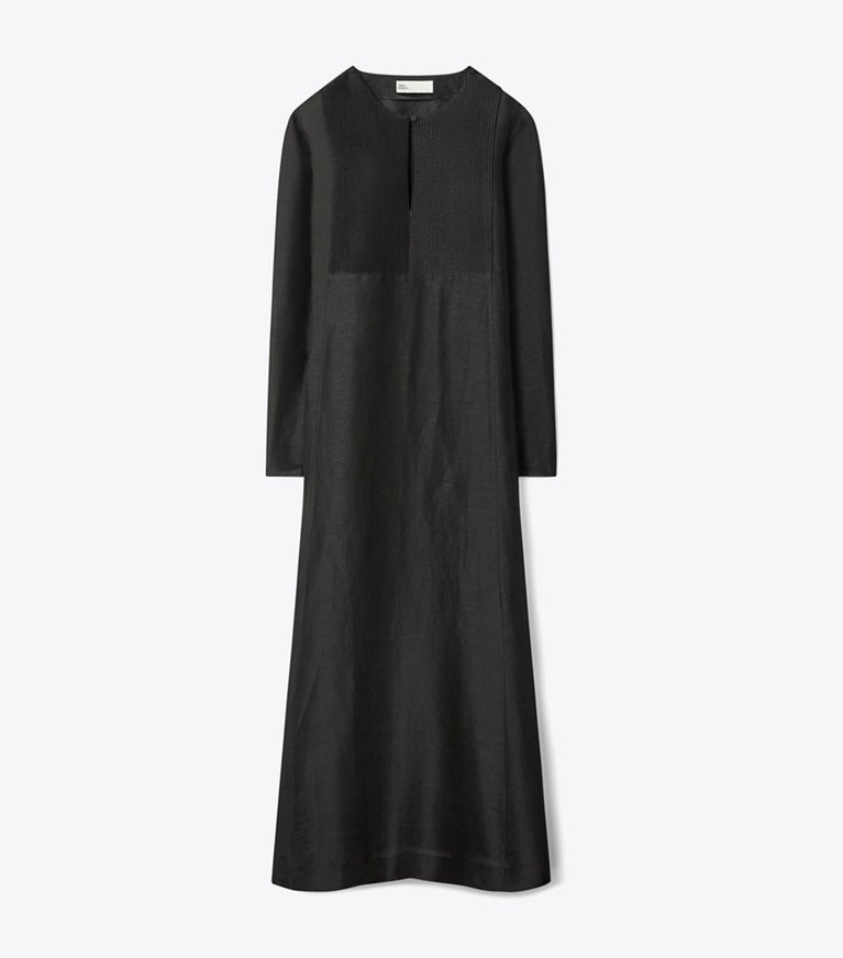 Tory Burch designer copricostume Caftano lungo in lino in Black front