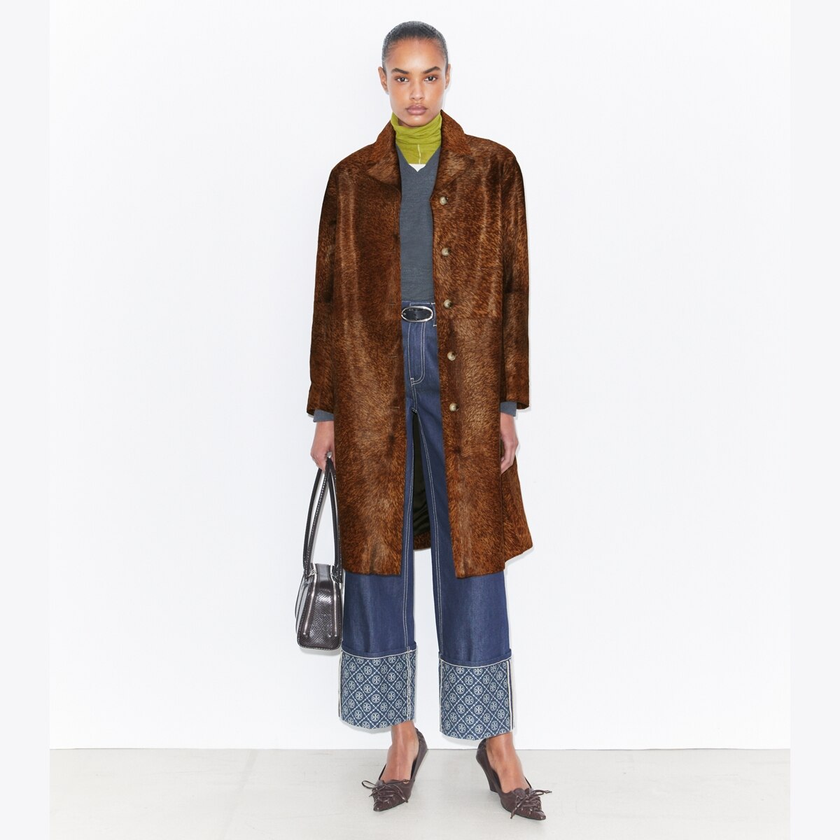 CALF HAIR COAT - thumbnail 2