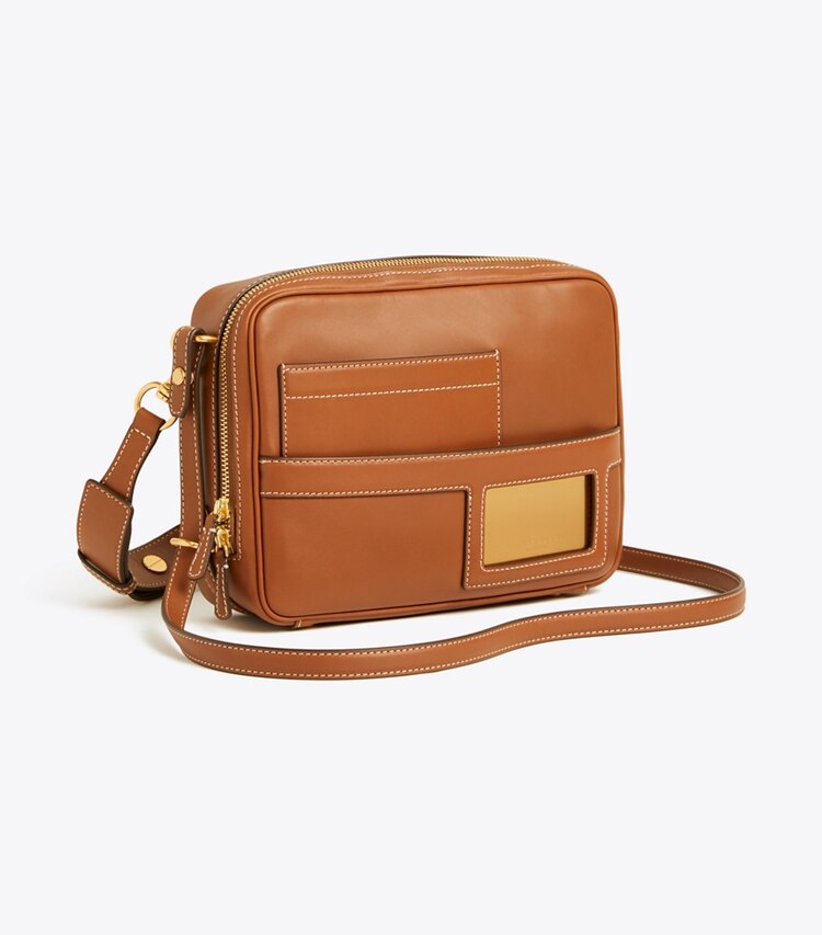 Tory Burch designer shoulder bags Camera Bag in Light Umber angle
