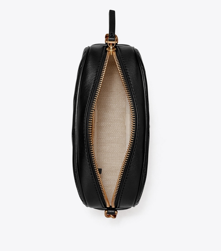 Tory Burch designer borse a spalla Camera bag Kira Chevron in Black angle