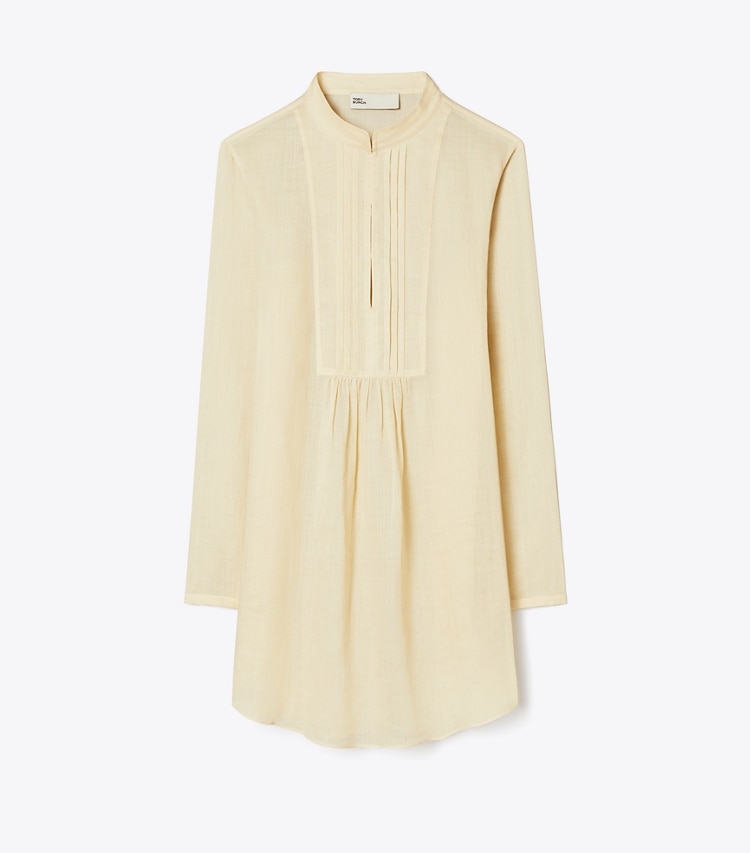 Tory Burch designer copricostume Camicia da spiaggia in ramia in Birch front