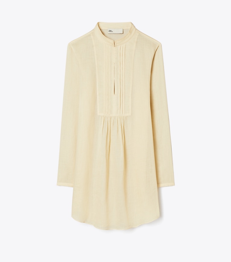 Tory Burch designer copricostume Camicia da spiaggia in ramia in Birch front