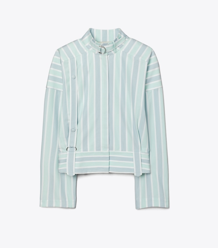 Tory Burch designer tops Camicia in cotone a righe in Blue Classic Striped Oxford front