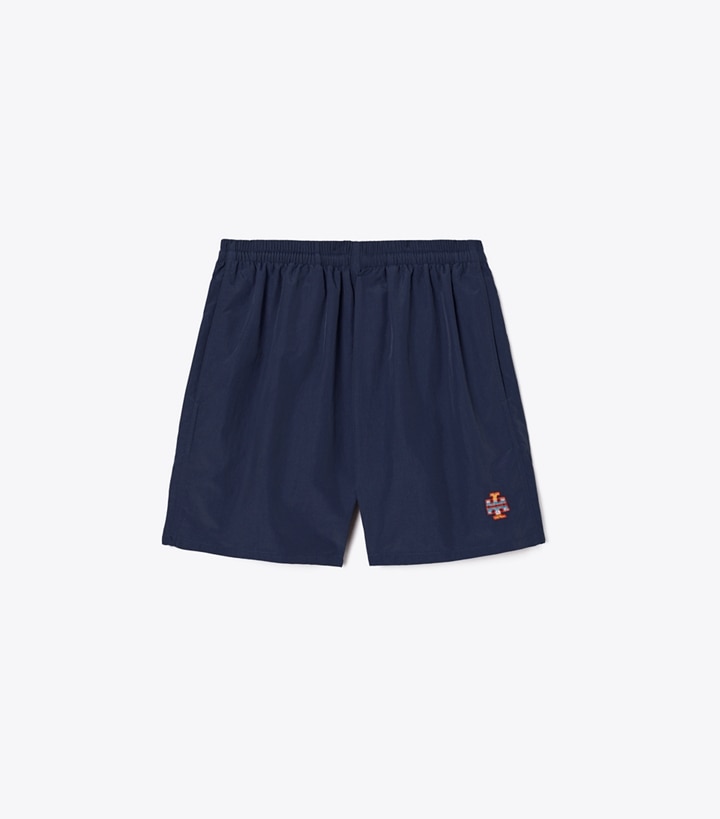 Tory Sport designer bottoms Camp Short in Tory Navy front