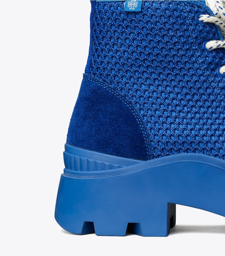 Tory Burch designer sneakers Camp Sneakerstiefelette in Royal Blue angle