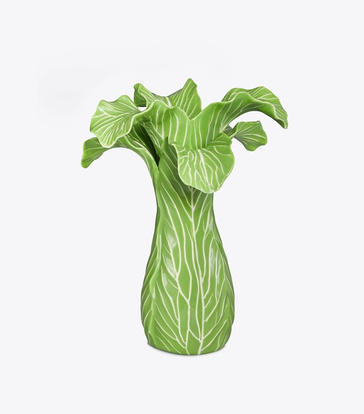 Tory Burch diseñador artículos de mesa & cristalería Candelabro de vajilla con borde ondulado, set de 2 en Green frente
