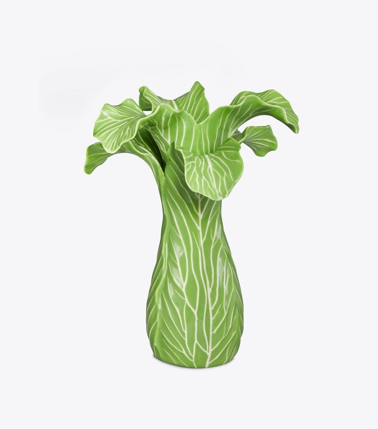 Tory Burch diseñador artículos de mesa & cristalería Candelabro de vajilla con borde ondulado, set de 2 en Green frente