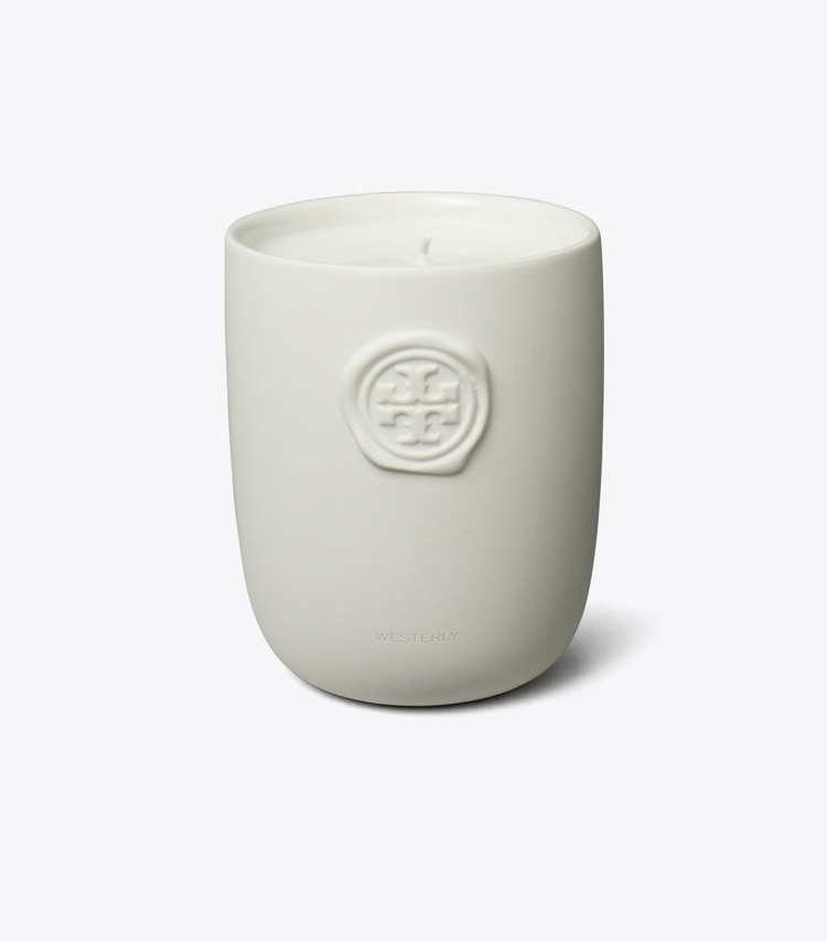 Tory Burch designer candles Candle in Westerly front