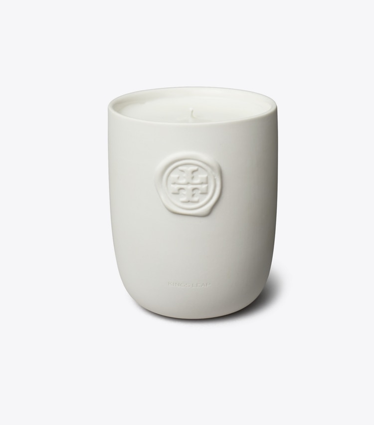 Tory Burch designer candles Candle in Kings Leap front