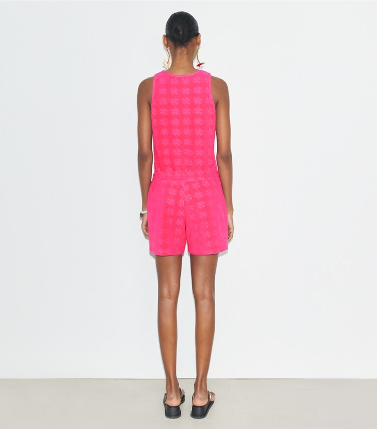 Tory Burch designer copricostume Canotta in spugna in Bold Pink front
