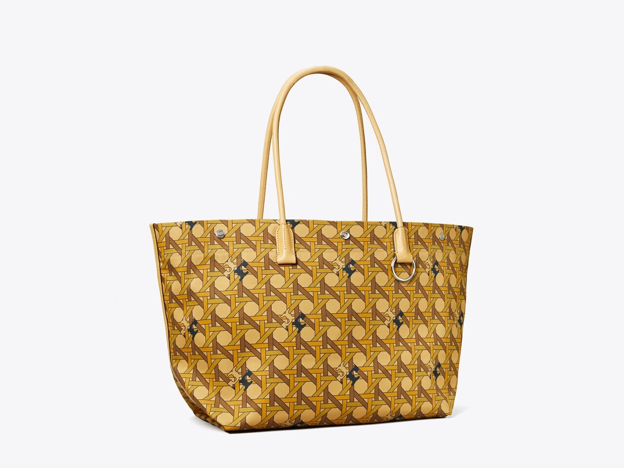 tory burch canvas basketweave tote