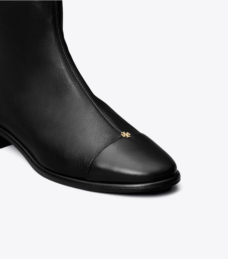 Tory Burch designer ankle boots Cap-Toe Ankle Boot in PERFECT BLACK detail