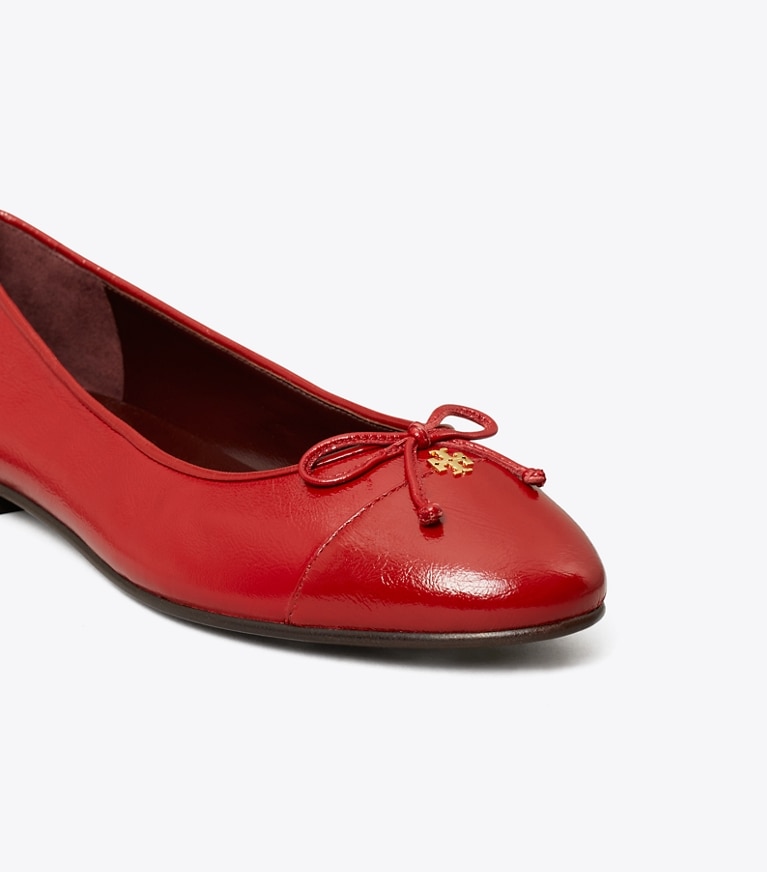Tory Burch designer flats Cap-Toe Ballet in BRICK LANE / BRICK LANE angle