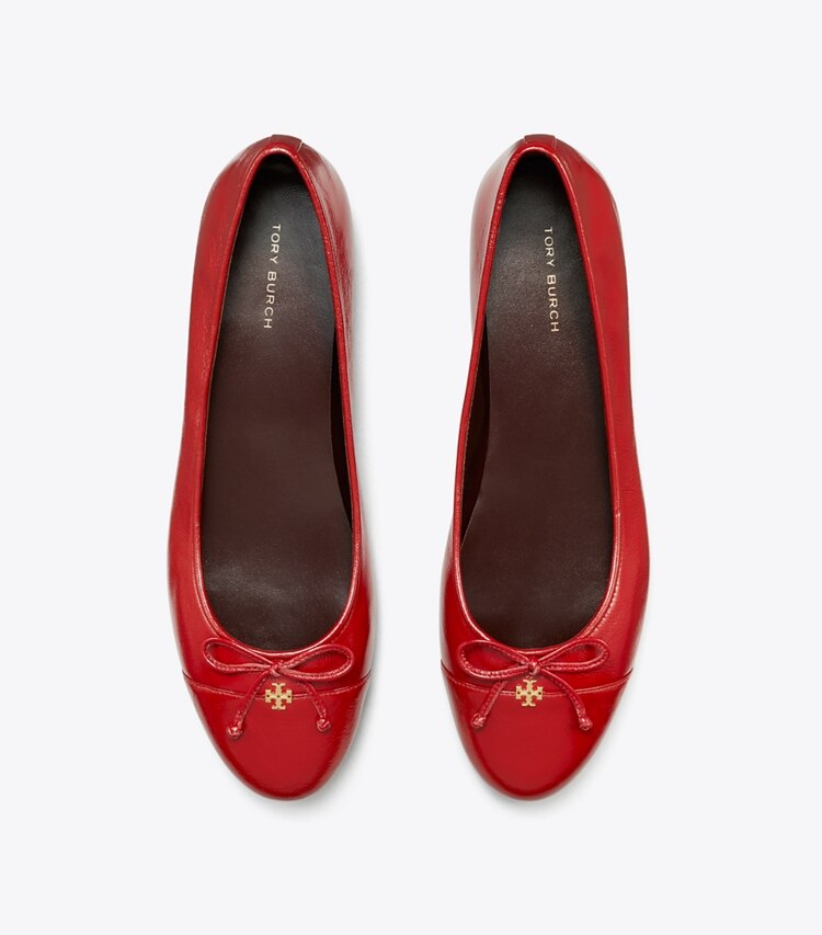 Tory Burch designer flats Cap-Toe Ballet in BRICK LANE / BRICK LANE overhead