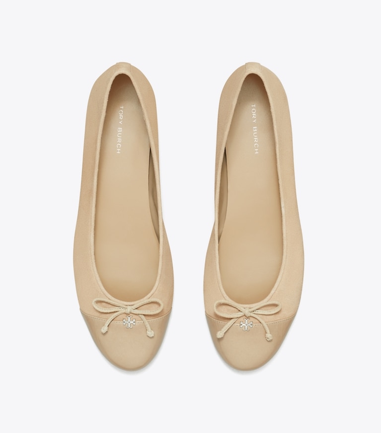 Tory Burch designer flats Cap-Toe Ballet in AVOLA overhead