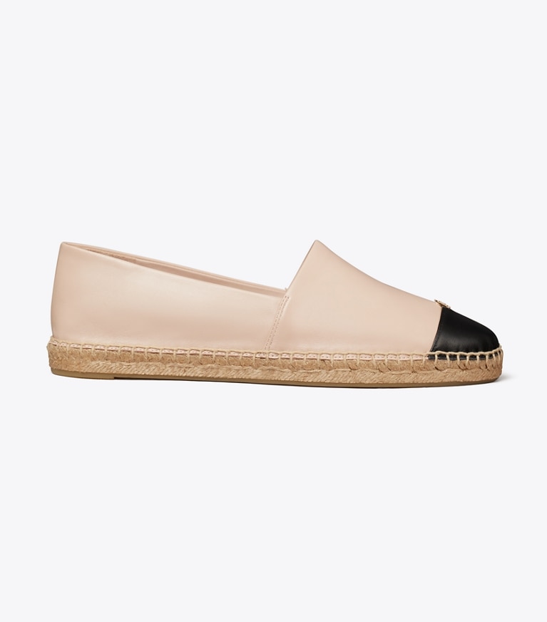 Tory Burch designer エスパドリーユ キャップトゥ エスパドリーユ ワイド in ROSE PINK / PERFECT BLACK side