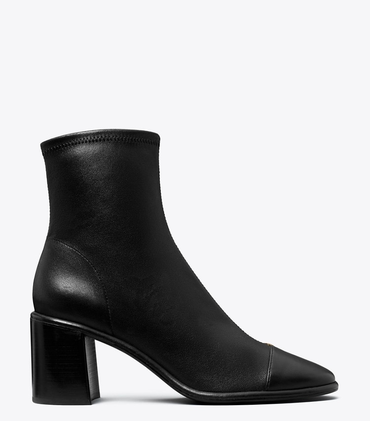 Tory Burch designer stiefeletten Cap-Toe Heeled Ankle Boot in PERFECT BLACK side