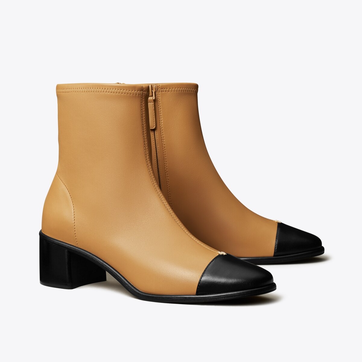 【関税&送料込】Tory Burch Cap-Toe Boot Cap-Toe Low Heeled Ankle Boot: Women's Shoes | Ankle Boots