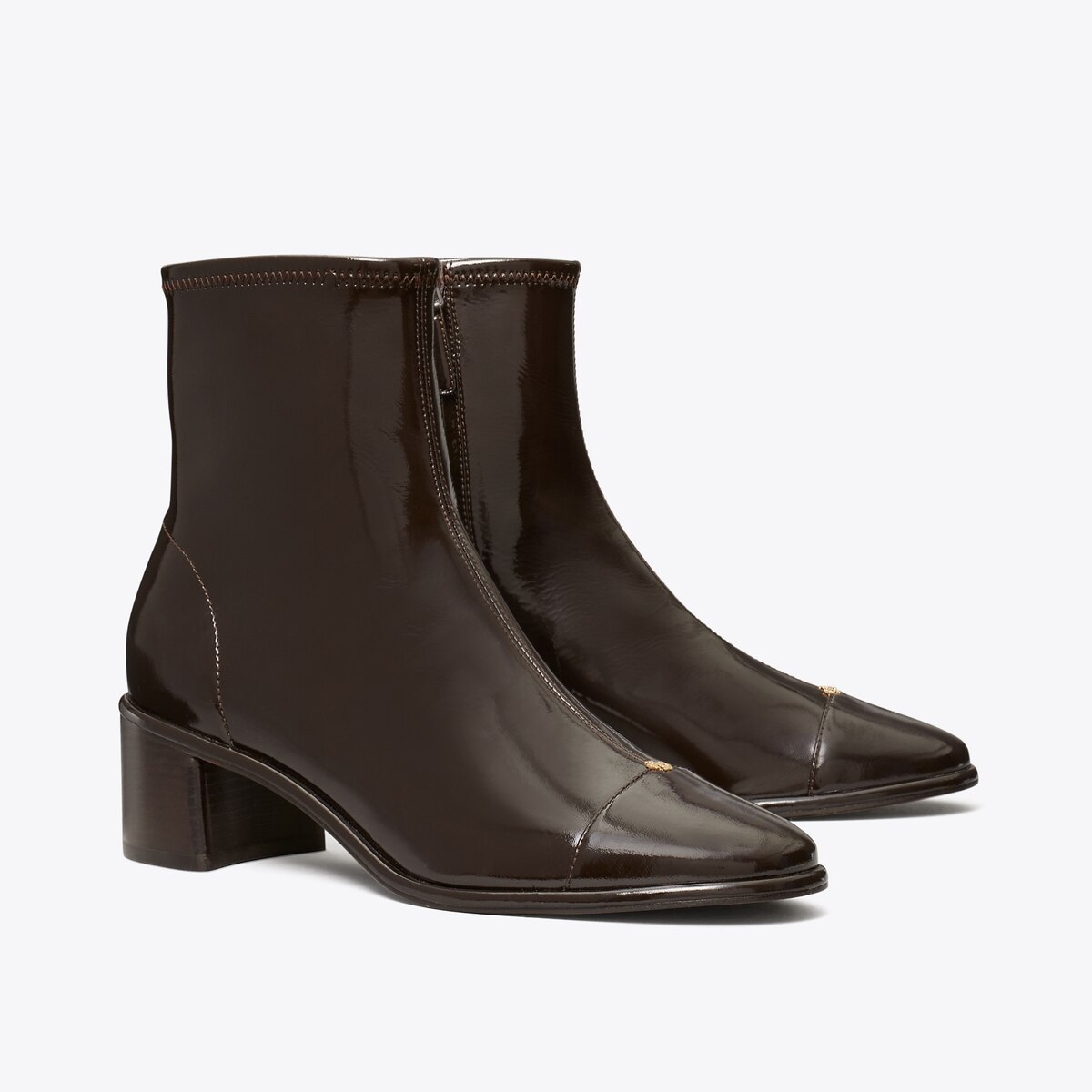 ショートブーツ・ブーティ TORY BURCH Woman Flat ankle boots Black 155810 006 Cap-Toe Low Heeled Ankle Boot: Women's Shoes | Ankle Boots
