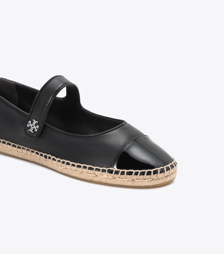 Tory Burch designer エスパドリーユ キャップトゥ メリージェーン エスパドリーユ in PERFECT BLACK / PERFECT BLACK ディテール