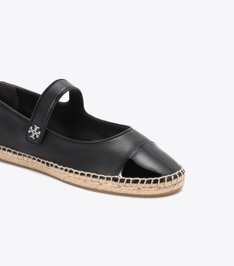 Tory Burch designer エスパドリーユ キャップトゥ メリージェーン エスパドリーユ in PERFECT BLACK / PERFECT BLACK ディテール