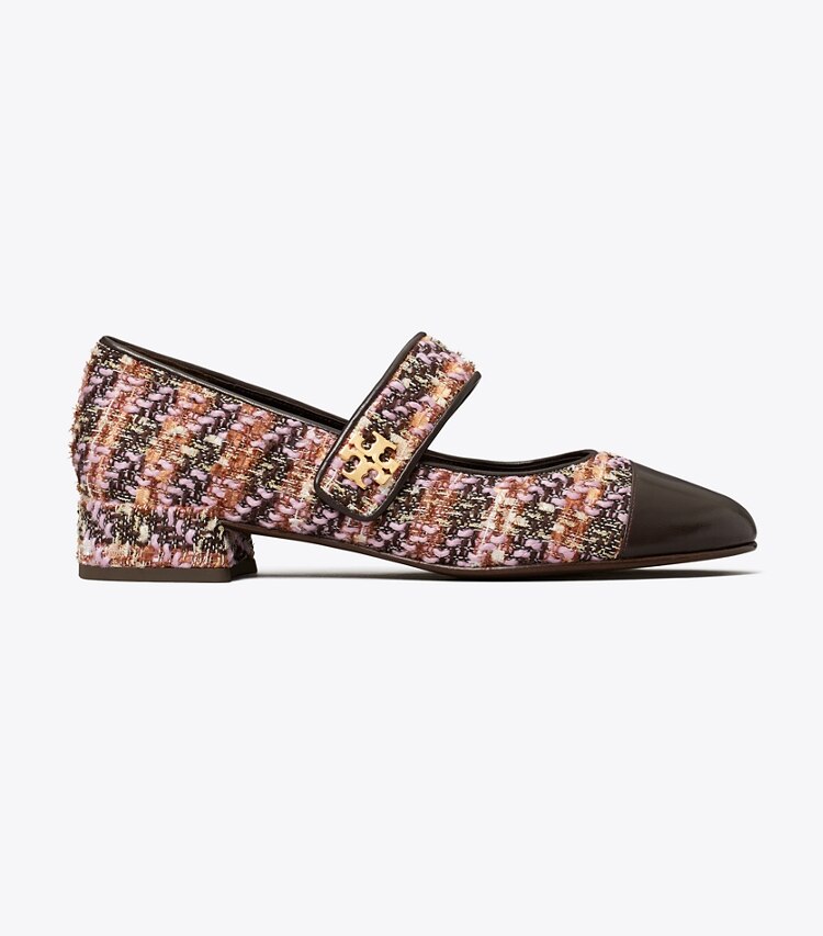 Tory Burch designer フラット キャップトゥ メリージェーン ヒールバレエ ワイド in ROSA / JOHN COCO side