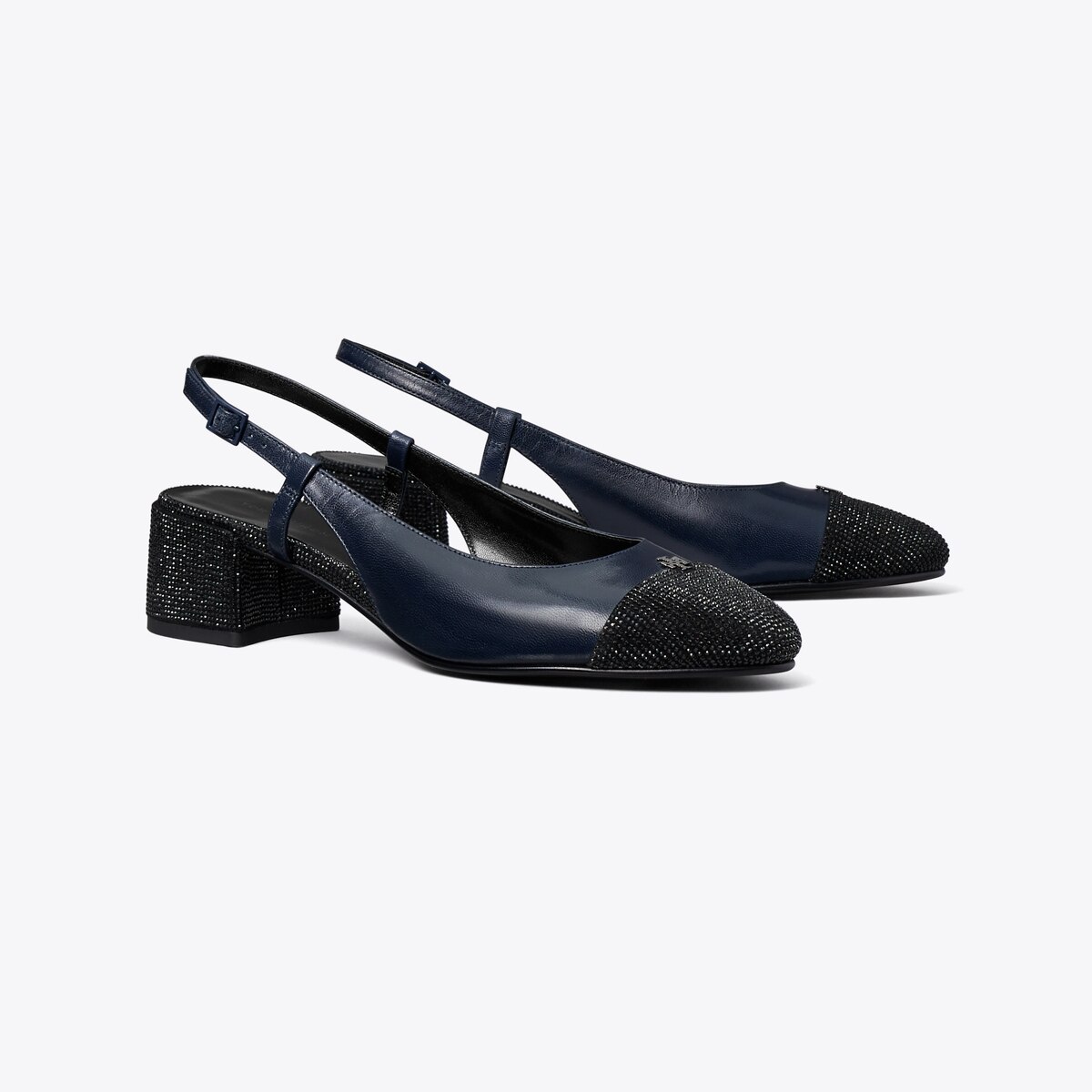 Cap-Toe Pavé Slingback Pump: Women's Designer Heels Tory Burch