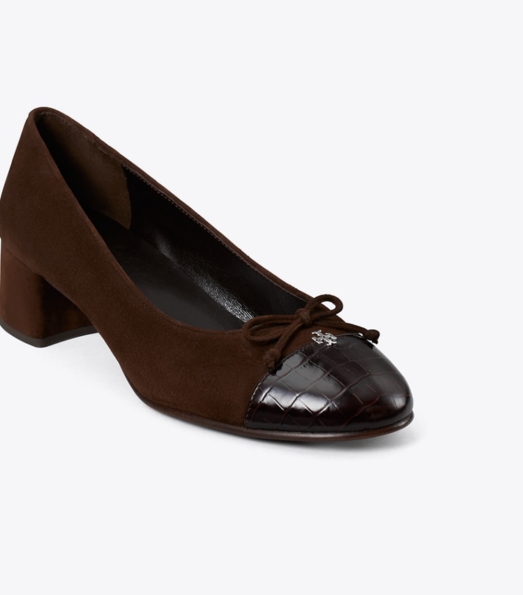 Tory Burch designer escarpins Cap-Toe Pump in DARK COCOA / DARK COCOA informations