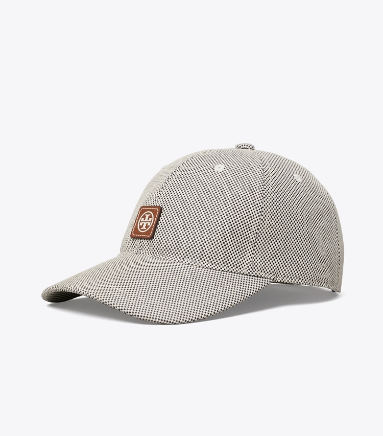 Tory Burch designer cappelli Cappellino da baseball in tela bicolore in Navy angle