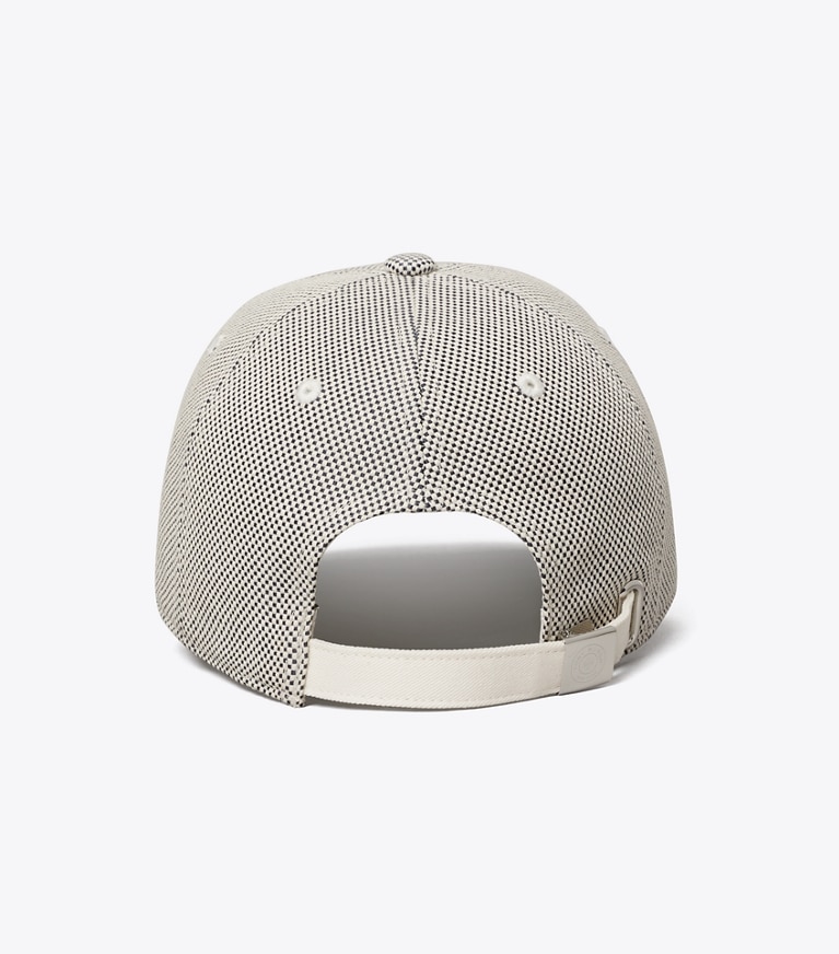Tory Burch designer cappelli Cappellino da baseball in tela bicolore in Navy indietro