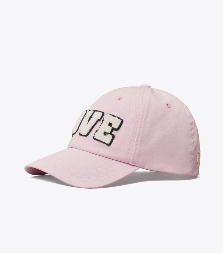 Tory Sport designer cappelli Cappellino Love in Cotton Pink angle