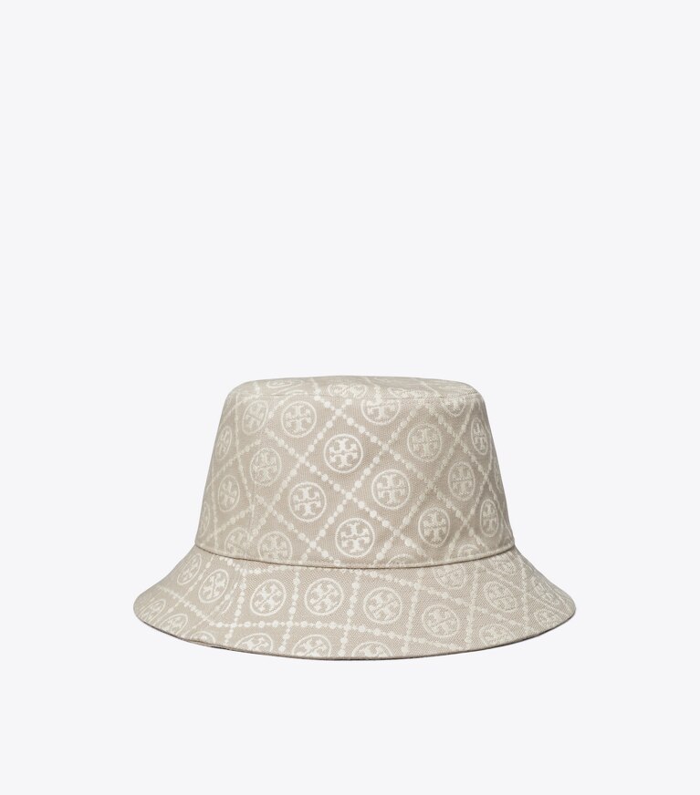 Tory Burch designer cappelli Cappello a falda corta T-Monogram in White front