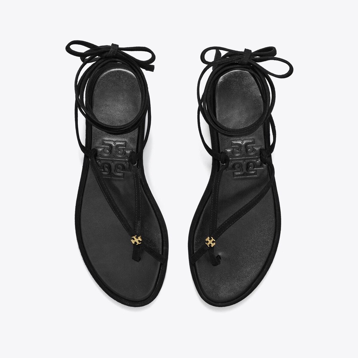 【関税&送料込】Tory Burch Black Suede Capri Sandals Capri Ankle Wrap Sandal: Women's Designer Sandals | Tory Burch