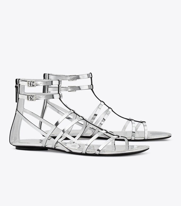 Tory burch gold gladiator sandals sale