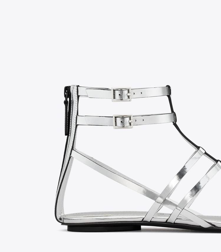 Tory Burch designer sandals Capri Gladiator Sandal in ARGENTO detail