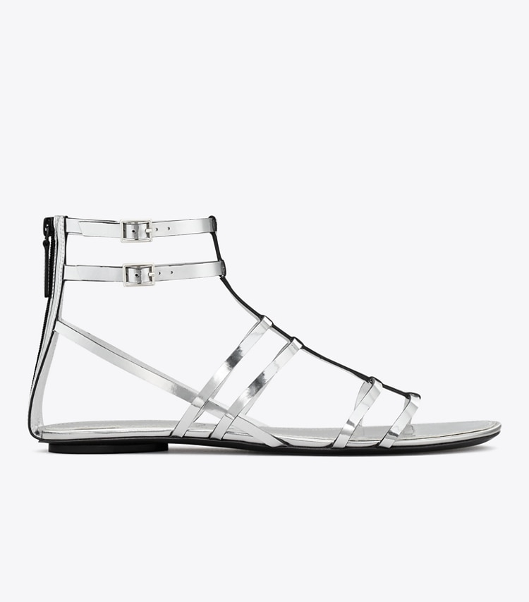 Tory Burch designer sandals Capri Gladiator Sandal in ARGENTO side