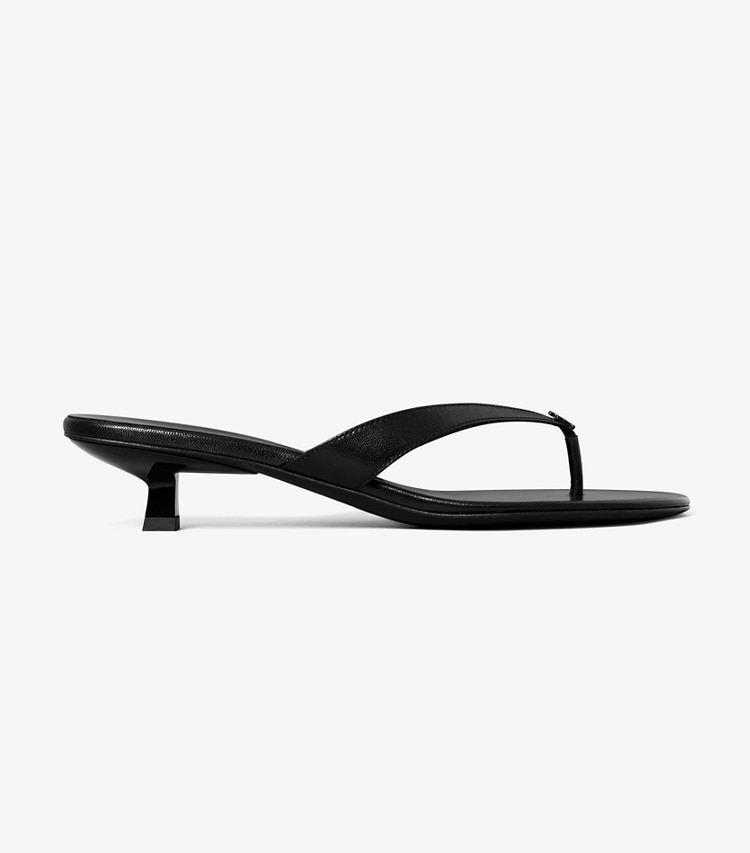 Tory Burch designer sandals Capri Low-Heel Sandal in PERFECT BLACK side