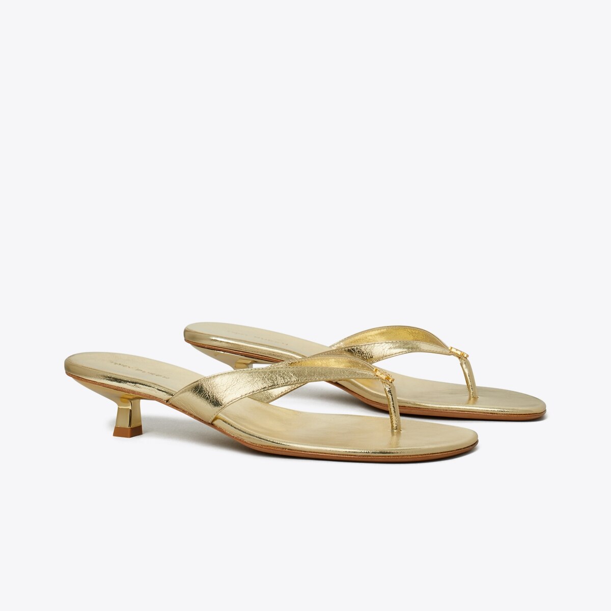 Capri Metallic Low Heel Sandal: Women's Designer Sandals | Tory Burch