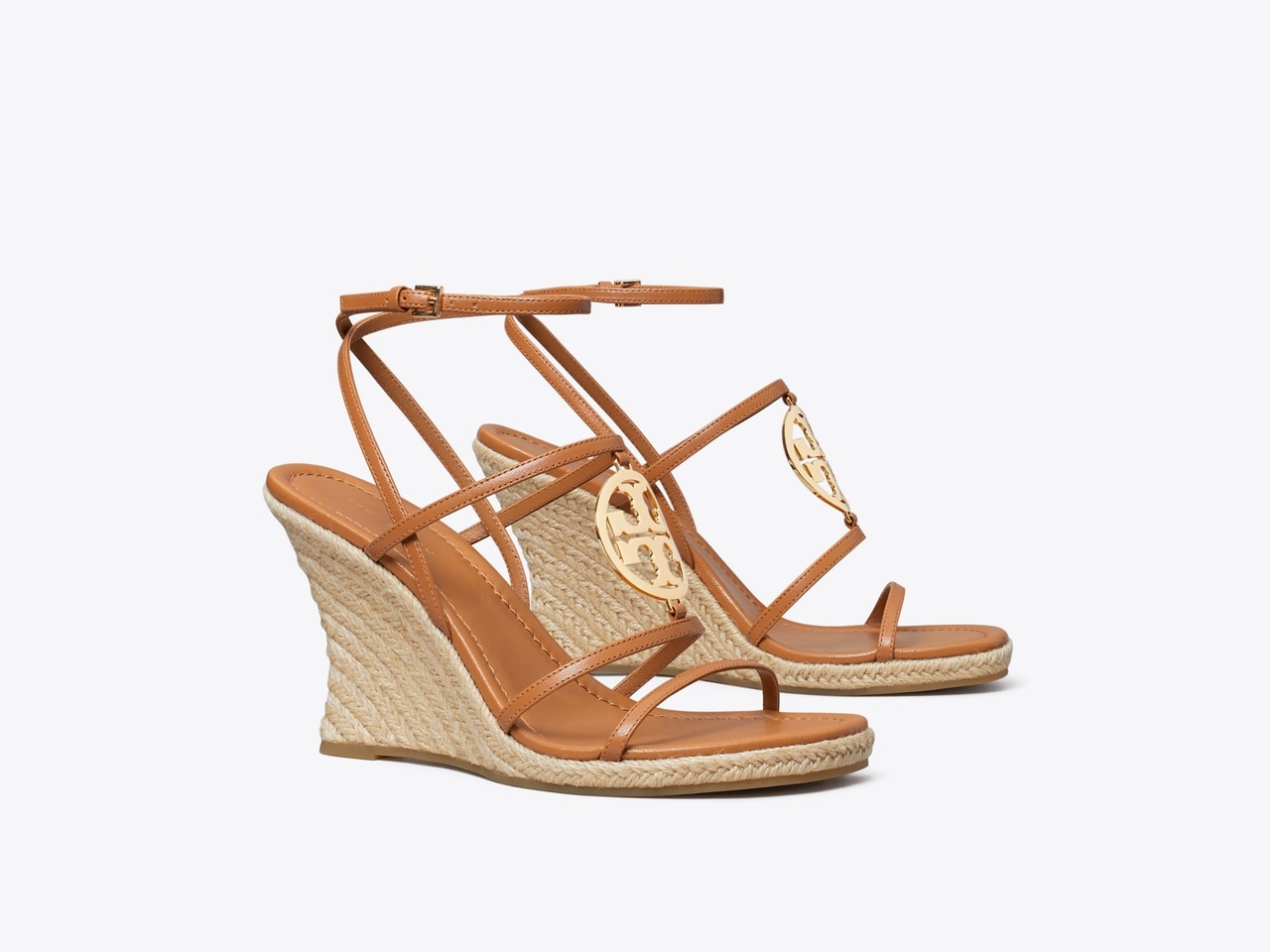 Miller metal best sale logo wedge sandal