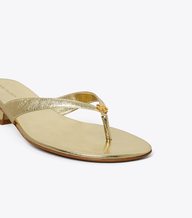 Tory Burch designer sandalen Capri Sandale mit niedrigem Absatz in GOLD angle