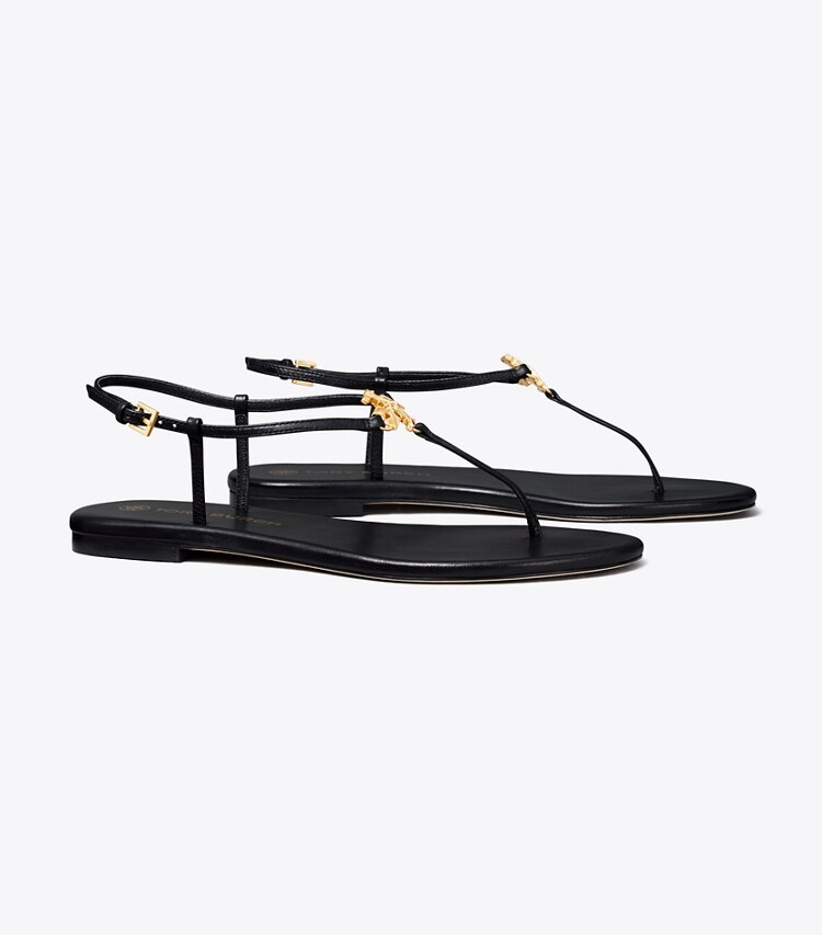 Tory Burch designer sandals Capri Strap Sandal in PERFECT BLACK angle