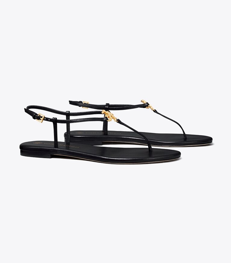 Tory Burch designer sandals Capri Strap Sandal in PERFECT BLACK angle