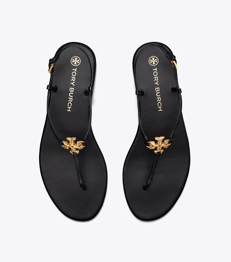 Tory Burch designer sandals Capri Strap Sandal in PERFECT BLACK overhead