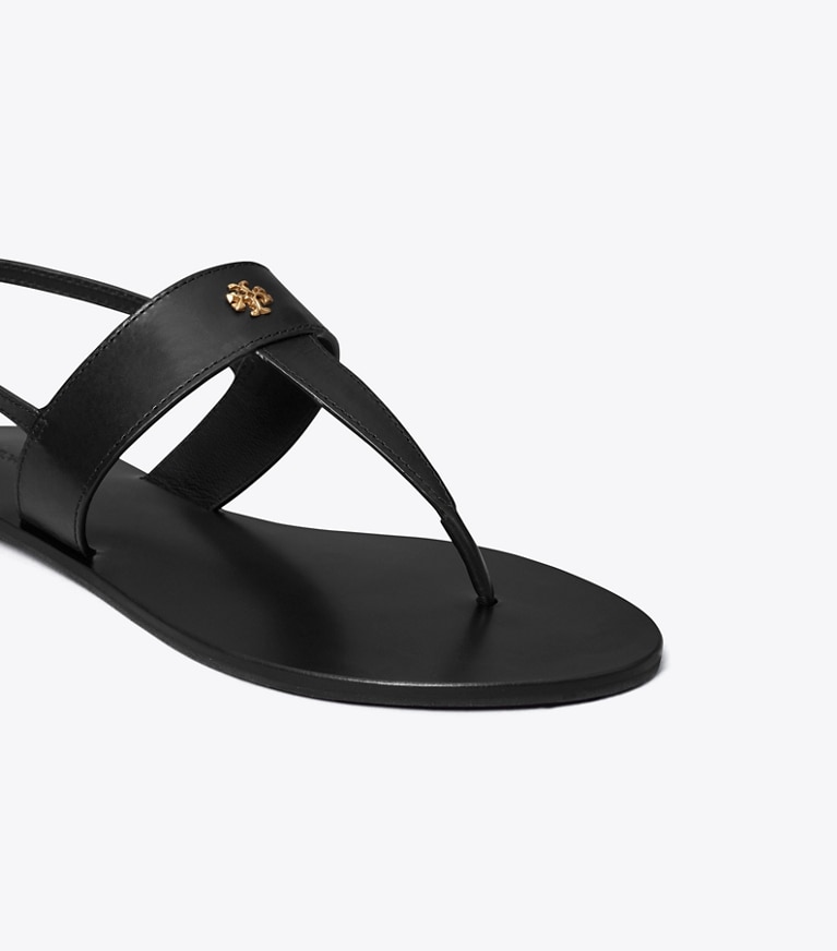 Tory Burch designer sandalen Capri Zehensandale in PERFECT BLACK detail