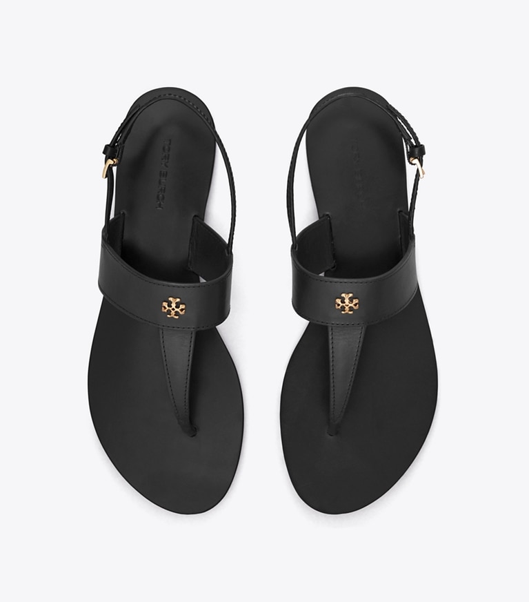 Tory Burch designer sandalen Capri Zehensandale in PERFECT BLACK von oben