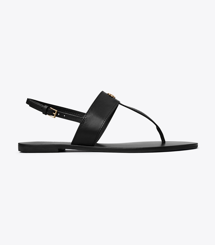 Tory Burch designer sandalen Capri Zehensandale in PERFECT BLACK side