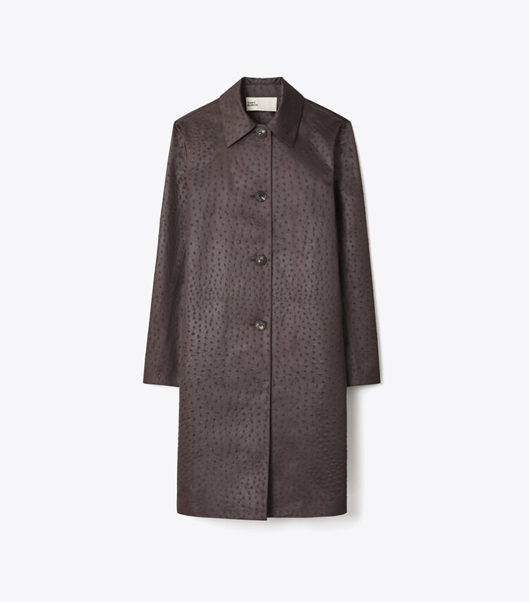 Tory Burch designer mäntel Car Coat aus Viskose in Roasted Eggplant front