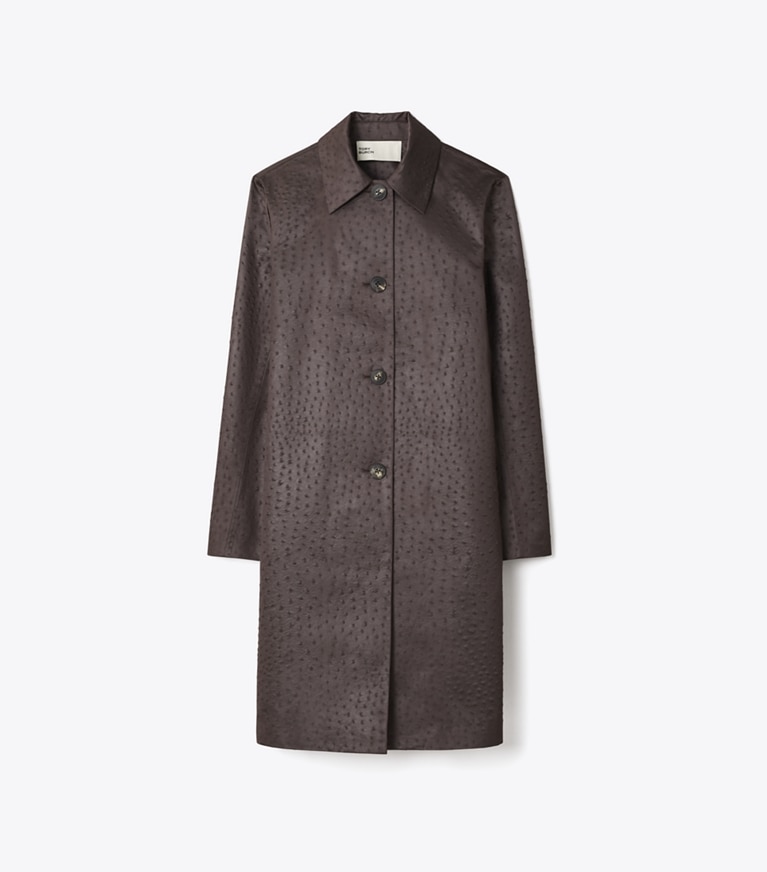 Tory Burch designer mäntel Car Coat aus Viskose in Roasted Eggplant front