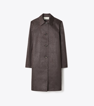 Tory Burch designer cappotti Car coat in viscosa in Roasted Eggplant front